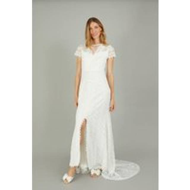 Monsoon Sienna Lace Bridal Maxi Dress, Ivory