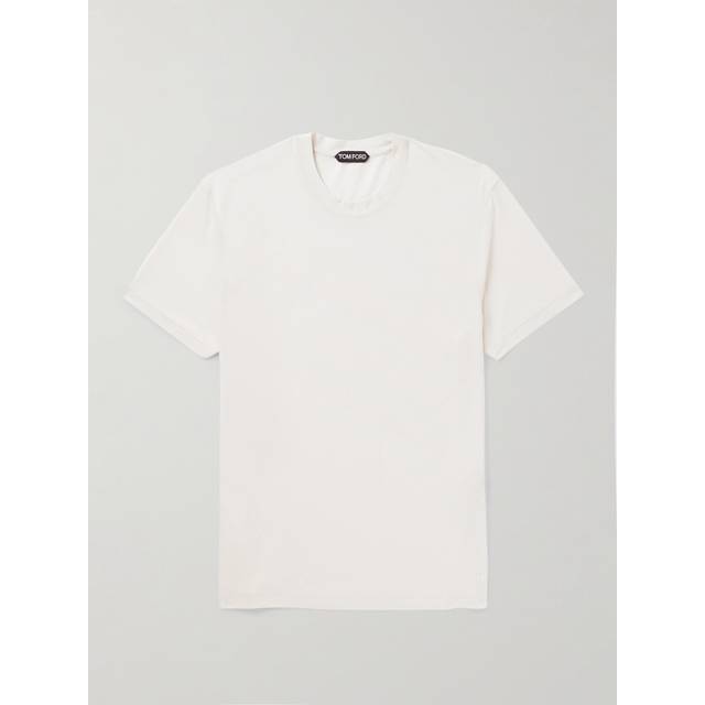 TOM FORD - Slim-Fit Lyocell and Cotton-Blend Jersey T-Shirt - Men - Neutrals - IT 58