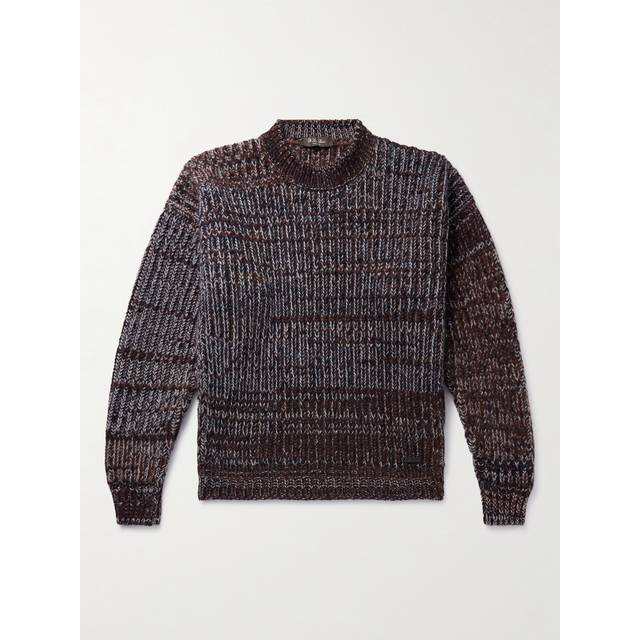Loro Piana - Ribbed Cashmere and Mohair-Blend Sweater - Men - Blue - IT 56