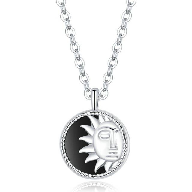 Silver plating Shining Sun Pendant Necklace for Women Family Gifts Jewelry Women Necklace