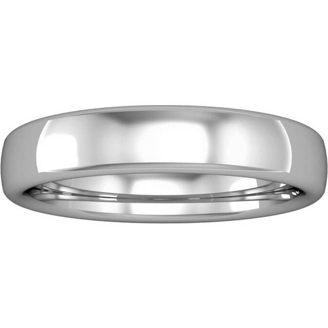Platinum jewelco london 4mm premium bombe court wedding band commitment ring