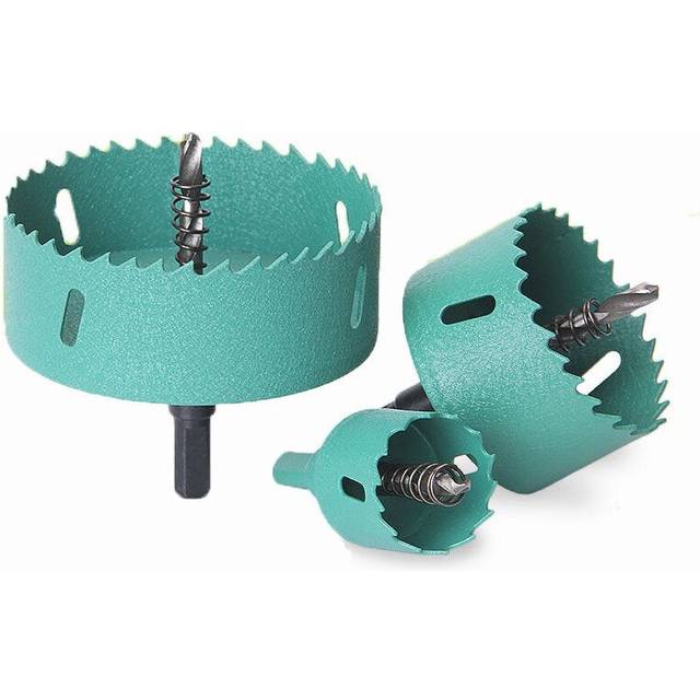 (90mm) 45-100mm M42 HSS Hole Saw Cutter Aurora Green Metal Tip Drill For Aluminum Iron Wood Drilling