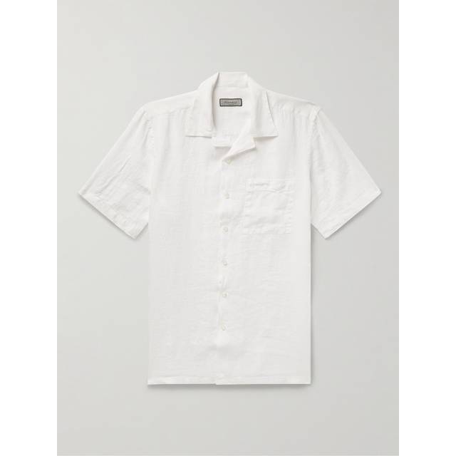 Canali - Camp-Collar Linen Shirt - Men - White - XXL