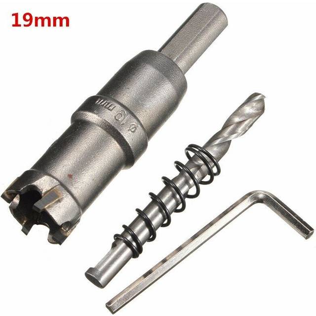 (19mm) 15mm - 24mm Carbide Tip Metal Cutter Hole Saw with Wrench/ Twist Drill Bit