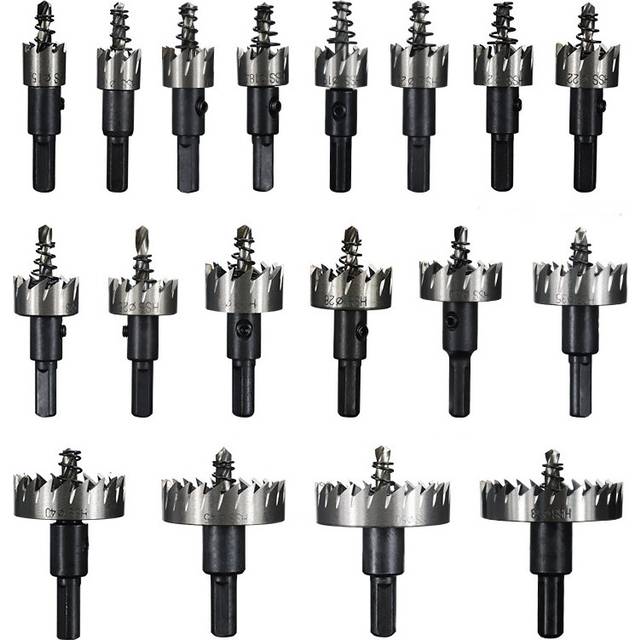 (26mm) 15-53mm Hole Sawtooth HSS Drill Bit Hole Saw Cutter for Stainless Steel Metal Alloy Hole Drilling