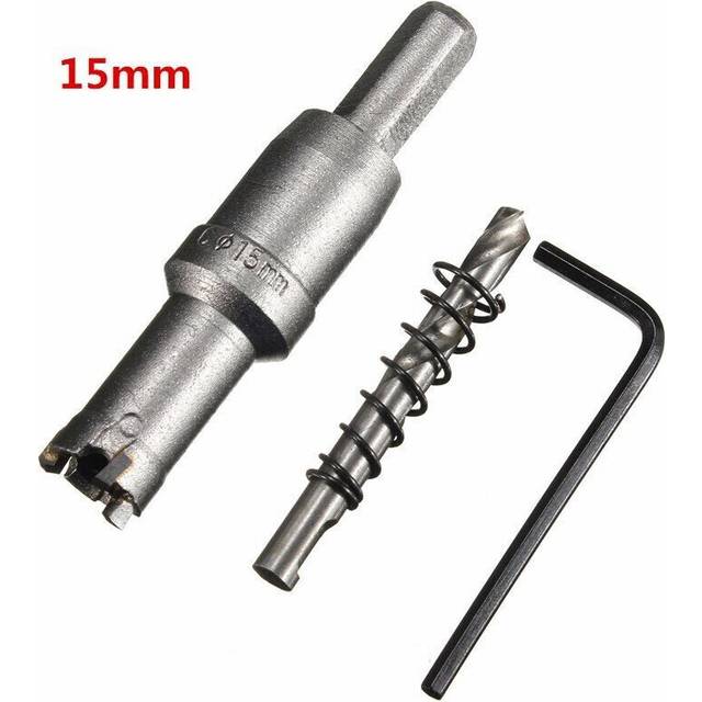 (15mm) 15mm - 24mm Carbide Tip Metal Cutter Hole Saw with Wrench/ Twist Drill Bit