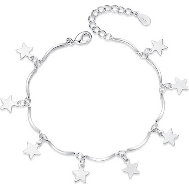 3PCS Copper Jewelry Bracelet High Quality Fashion Woman Retro Five-pointed Star Bracelet