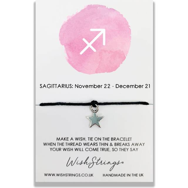 Sagittarius Zodiac Wish String Bracelet With Lucky Charm Sentimental Gift