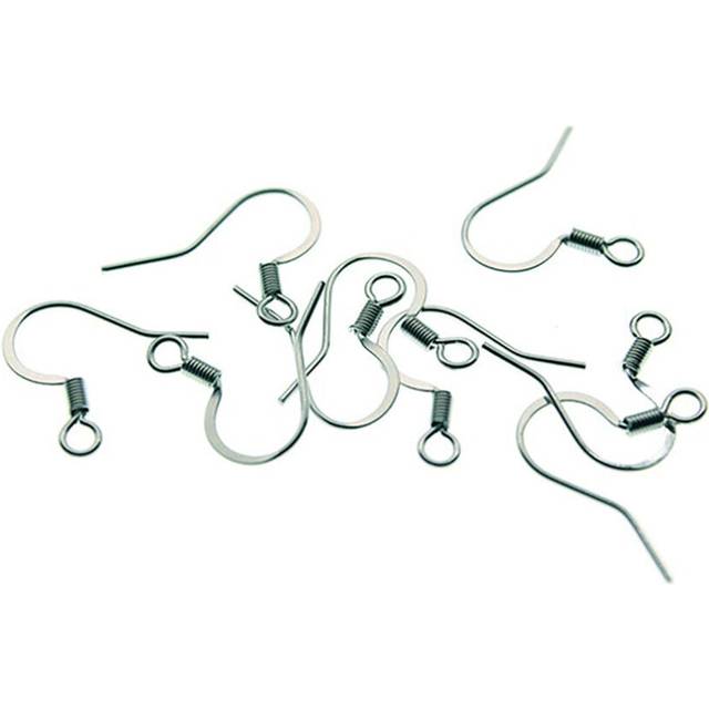 (Silver, 100 Pack) Gold Silver Earrings Ear Wire Hypoallergenic Metal French Shepherd Hook Findings