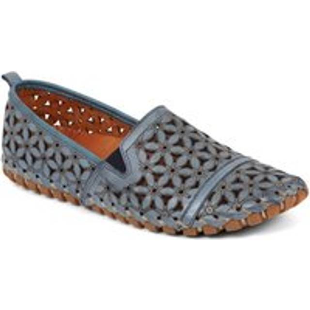 Cut-Out Leather Pumps - KARY39001 / 325 130 - Denim - 4