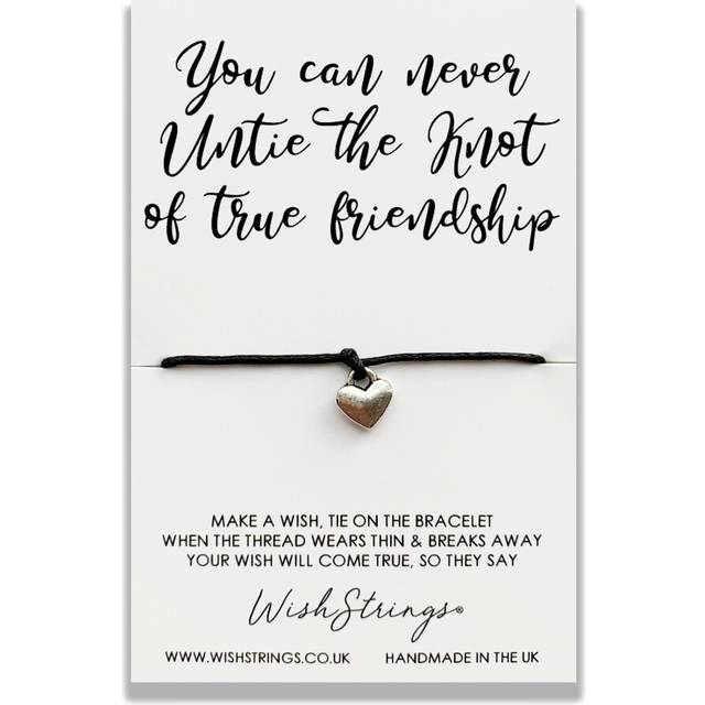 Knot of true friendship wish string bracelet with lucky charm sentimental gift