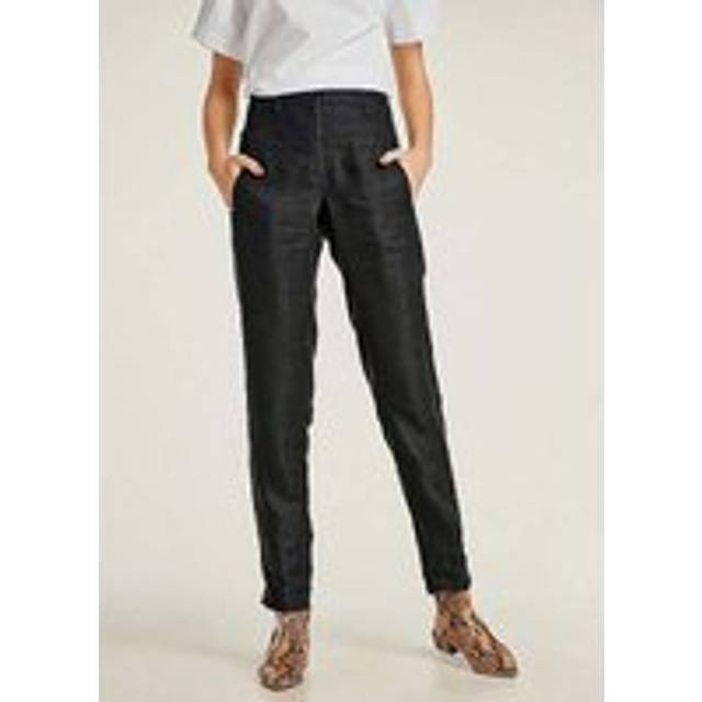 Heine Linen Carrot Trousers - Black