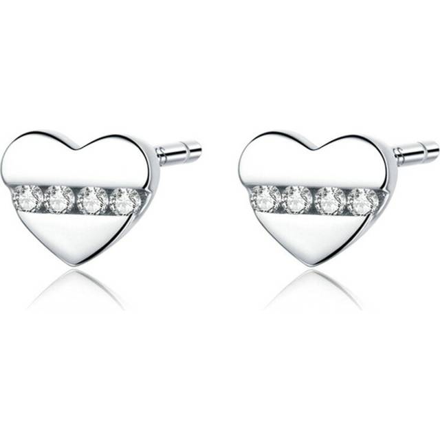Silver plating Shiny Heart  Ear Studs Stud Earrings for Women Animal Fashion Jewelry