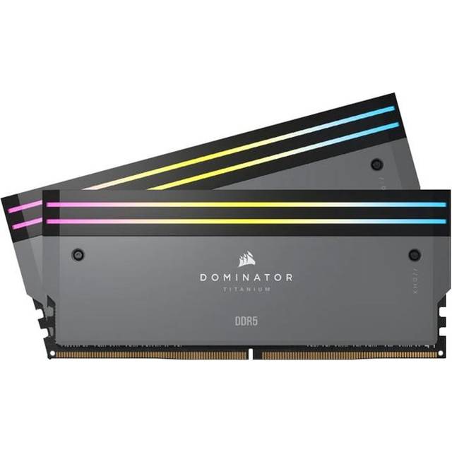 CORSAIR DOMINATOR TITANIUM RGB DDR5 32GB (2x16GB) DDR5 6000MHz CL30 AMD EXPO Intel XMP iCUE Kompatibelt datorminne – Grå (CMP32GX5M2B6000Z30)