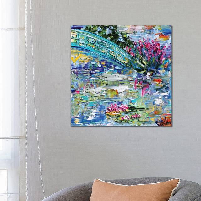 Lily Pond by Karen Tarlton - Wrapped Canvas Painting (66.04cm H x 66.04cm W x 1.905cm D)