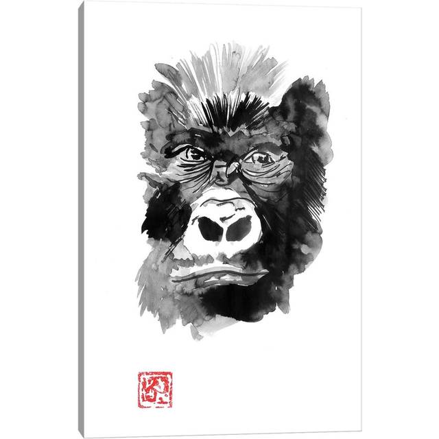 Gorilla - Print on Canvas - Wrapped Canvas (66.04 cm H x 45.72 cm W x 1.91 cm D)