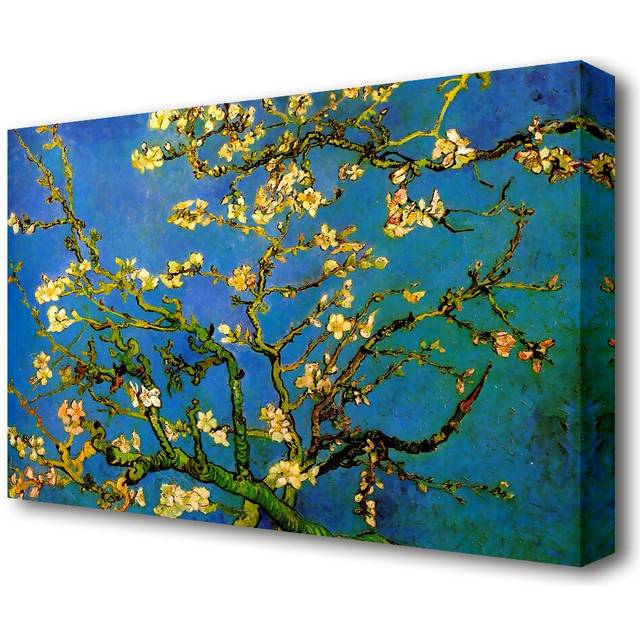 'Blossoming Almond Tree' by Vincent Van Gogh Oil Painting Print on Wrapped Canvas (50.8 cm H x 81.3 cm W)