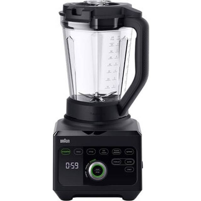 Braun PowerBlend 9 JB9040BK, Jug Blender with Unique Triangular Tritan Jug, 10 Speed + Pulse Function, PrecisionEdge Blade, Clean Program, 1600W, Black