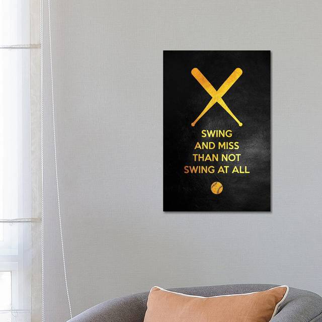 Just Swing It by Adrian Baldovino - Wrapped Canvas Painting (66.04 cm H x 45.72 cm W x 3.175 cm D)