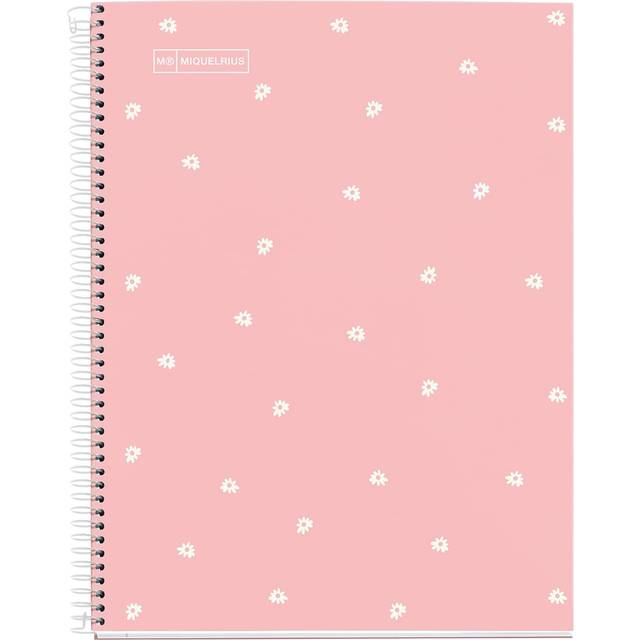 - A4 Notebook â 80 Sheets 90 g â Grid 5 x 5 mm â 1 Colour Strip â Laminated Hardcover â Pink Daisy