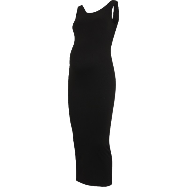 Vero Moda Maternity – Svart midiklänning i seamless-design-Svart/a