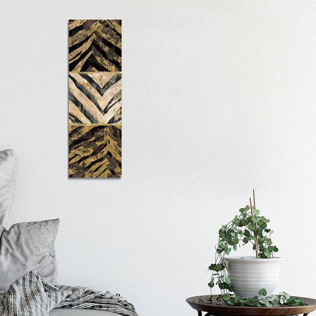 Zebra Squares I by Edward Selkirk - Wrapped Canvas Painting (30.48 cm H x 91.44 cm W x 3.175 cm D)