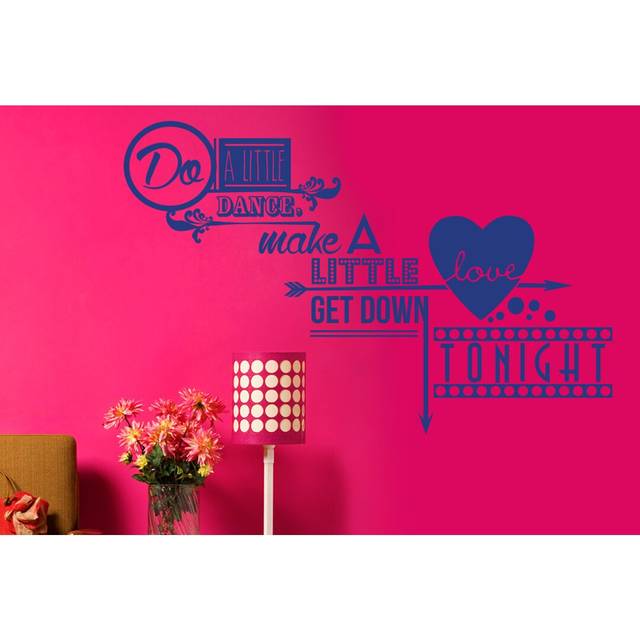 Do a Little Dance Make a Little Love Wall Sticker - Dark Blue (Medium)