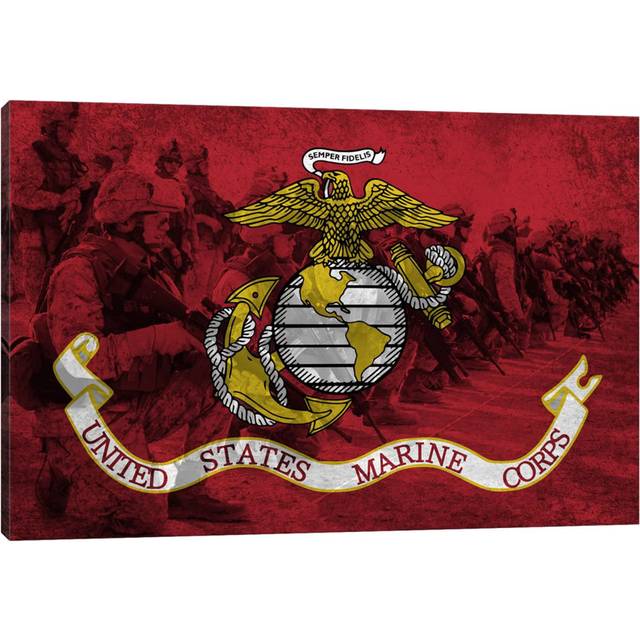 U.S. Marine Corps Flag - Wrapped Canvas Graphic Art (152.5 cm H x 101.5 cm W)