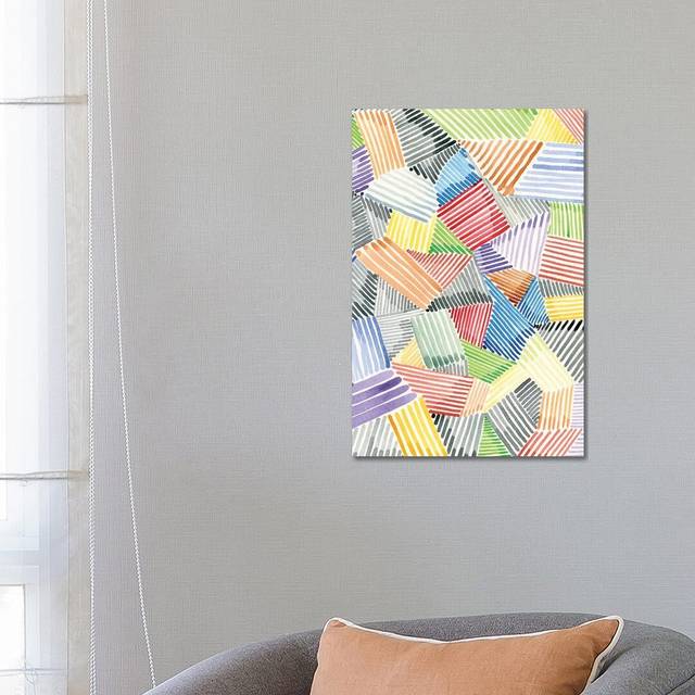 Crosshatch Quilt II by Nikki Galapon - Wrapped Canvas Graphic Art (66.04 cm H x 45.72 cm W x 3.175 cm D)