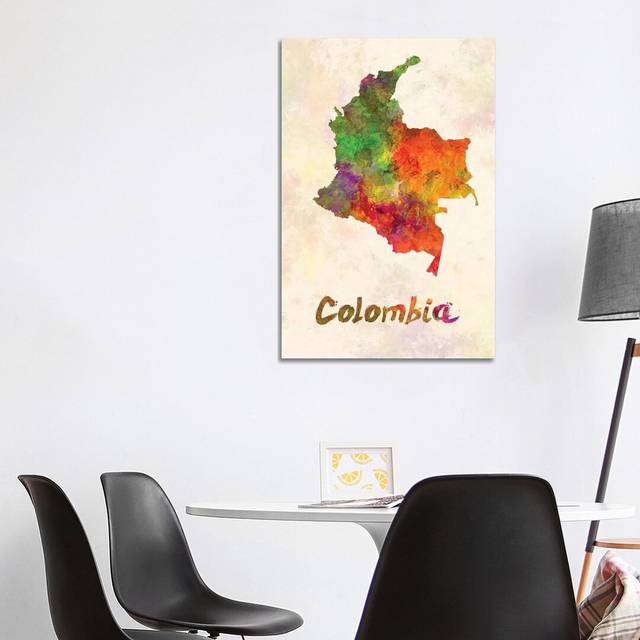 Colombia In Watercolor (101.6cm H x 66.04cm W x 3.81cm D)