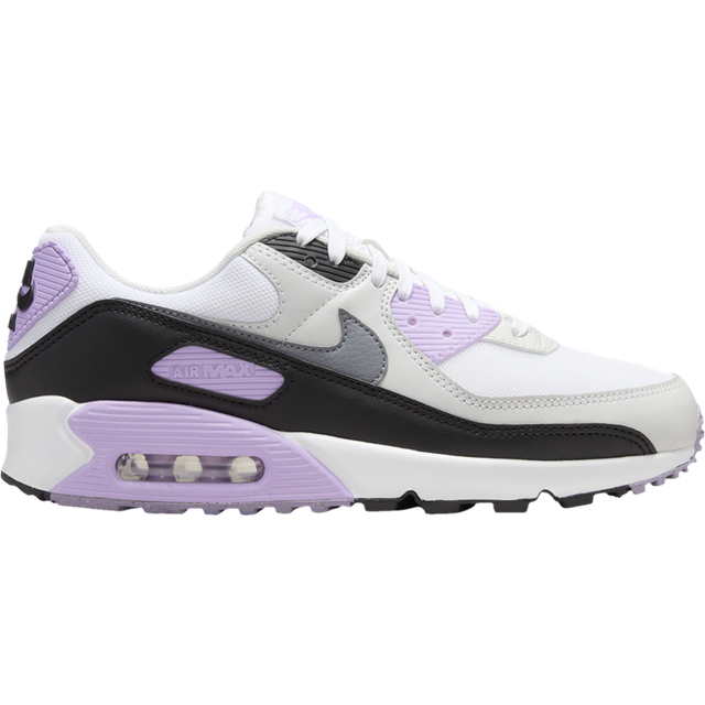 Nike Dam Air Max 90 sneakers, Vit cool grå lila foto damm, 40 EU