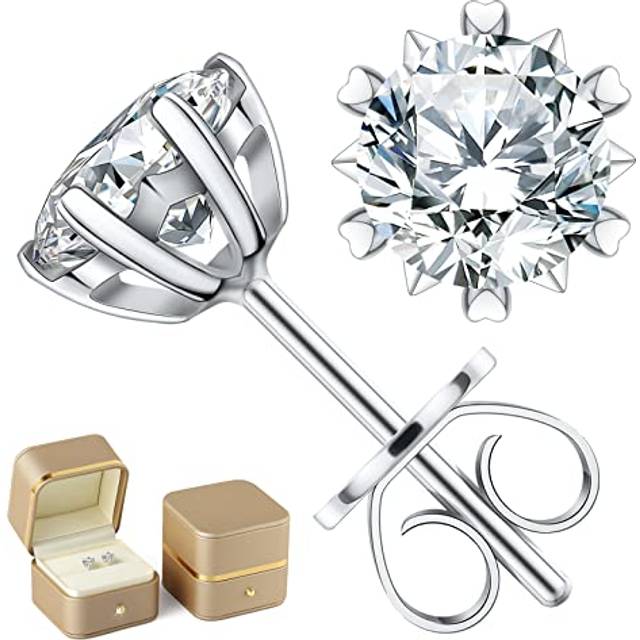 Diamond Earrings for Women Men  Gifts for Wife Mom Girlfriend  0.6 car