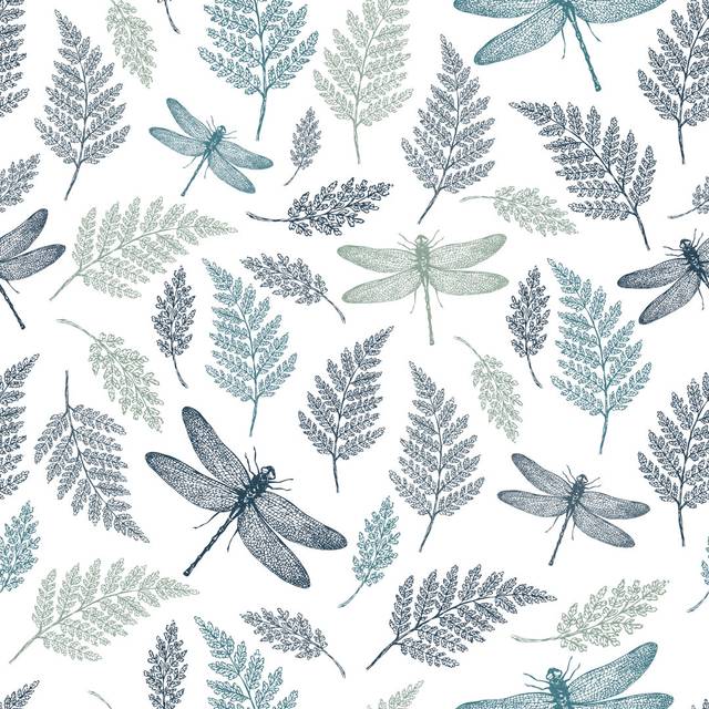 Worthville Dragonfly Pattern by Adehoidar - Print (122cm H x 122cm W x 3.8cm D)