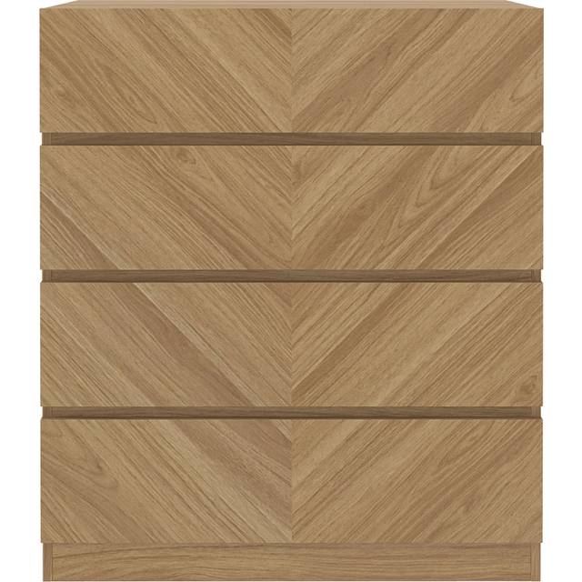GFW Catania 4 Drawer Chest Euro Oak, Brown