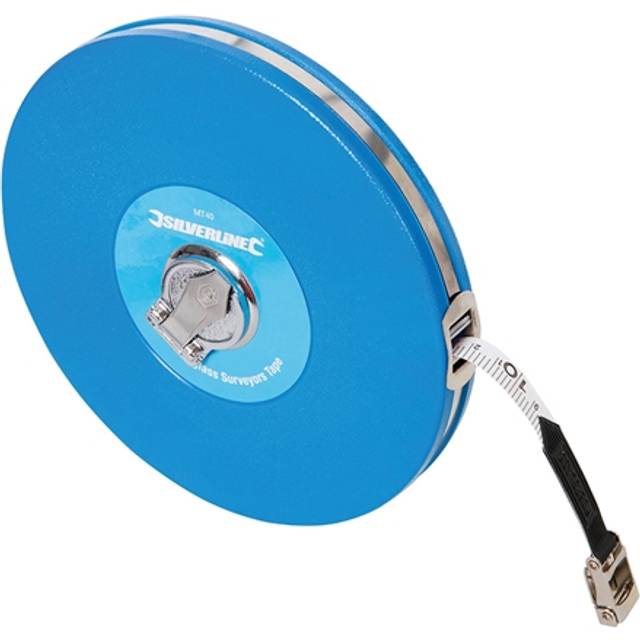 Silverline - Fibreglass Surveyors Tape 50m / 165ft x 13mm MT40