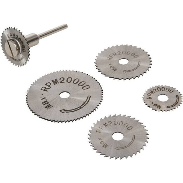 6 Piece Rotary Tool Saw Disc Set Metal Wood Plastic Circular Cutting Blade Kit