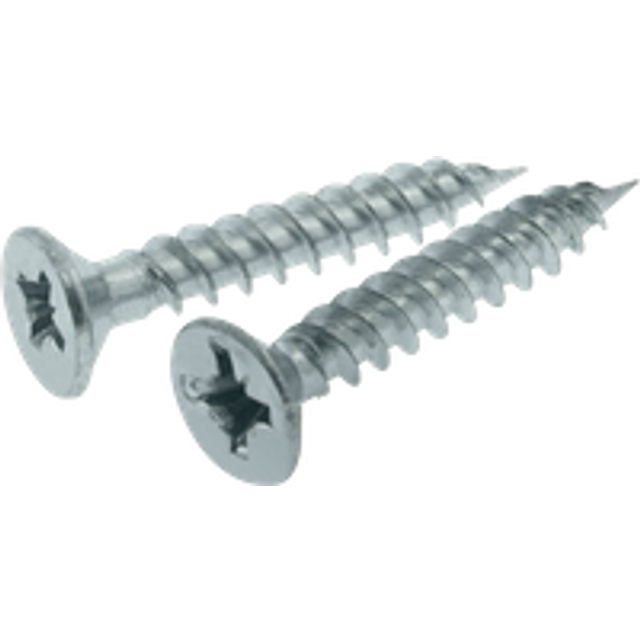 UniCrimp 10 X 1.5 Pozi Countersunk Bzp Twin Thread Woodscrews (Pack of 200) - QWS10-15
