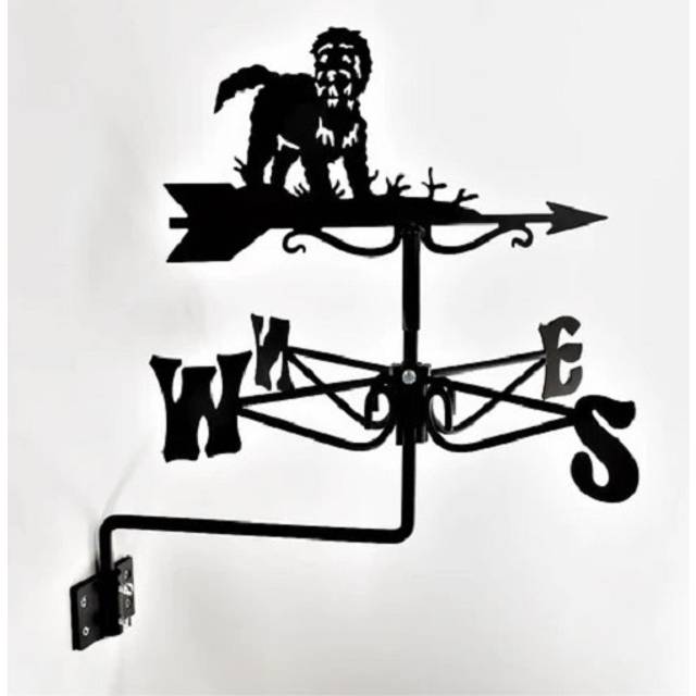 Mini Cockapoo Weathervane - Black wind vane - Steel - L38 x W38 x H45.5 cm - Black