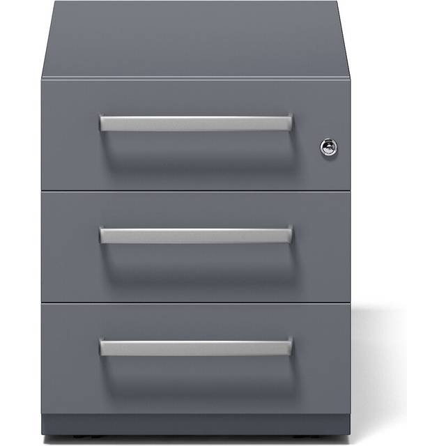 BISLEY HxWxD 495 x 420 x 775 mm, with grip, HxWxD 495 x 420 x 775 mm, with grip, charcoal