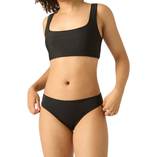 Modibodi Light Moderate Period Bikini Swim Briefs, Black