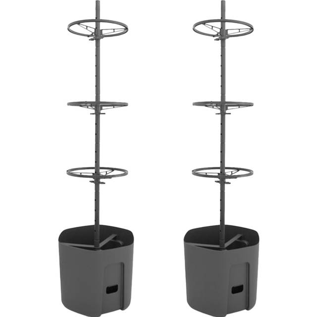 Gardenico 2pk Self-watering Tomato Pot w/ Trellis - 29cm, Black