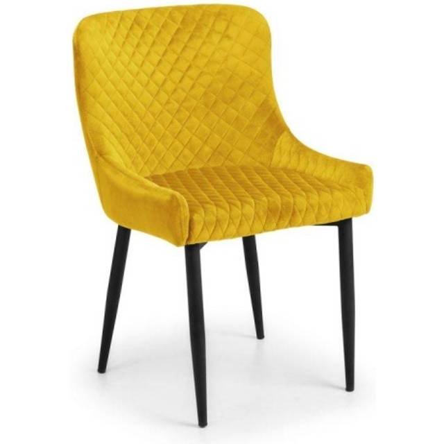 Julian Bowen Luxe Mustard Velvet Dining Chair