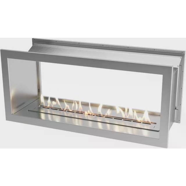 Icon Fires Väggkaminer Inbyggd Dubbelsidig Krom Matt 135 cm