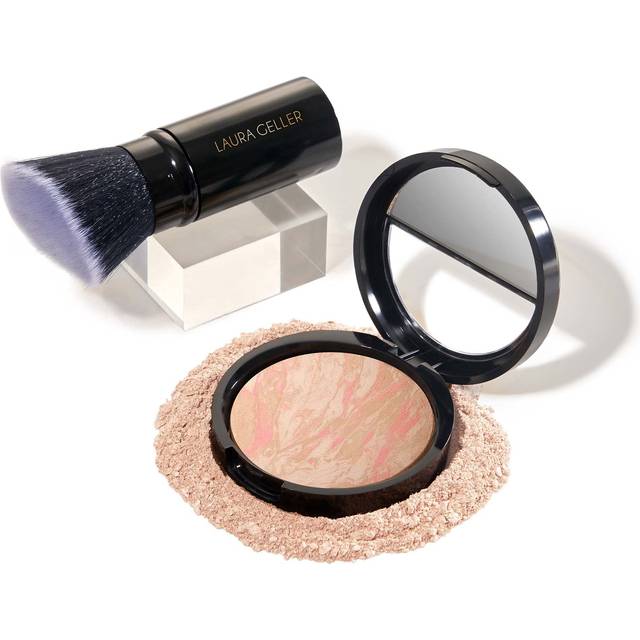 LAURA GELLER NEW YORK 59mm Baked Balance-n-Brighten Foundation with Kabuki Brush Makeup Set  Porcelain