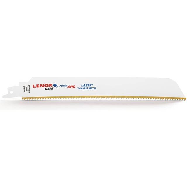 Lenox Gold Lazer 8TPI Thickest Metal Cutting Reciprocating Sabre Saw Blades 229mm Pack of 5