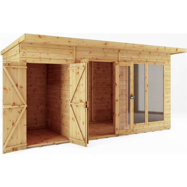 14 x 6  Mercia Maine Summerhouse with Side Shed