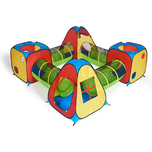 UTEX 8 in 1 Pop Up Children Play Tent House with 4 Tunnel  4 Tents for Boys  Girls  Babies and Toddlers for Indoor and Outdoor Use