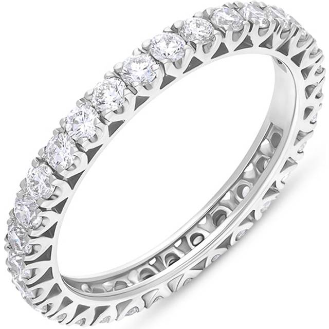 18ct White Gold 1.01ct 30 Stone Diamond Full Eternity Ring - N