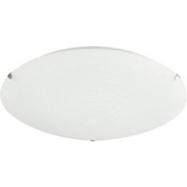 Frosted White Flush 30cm Glass Ceiling Light Fitting with Soft Swirl Decoration, White