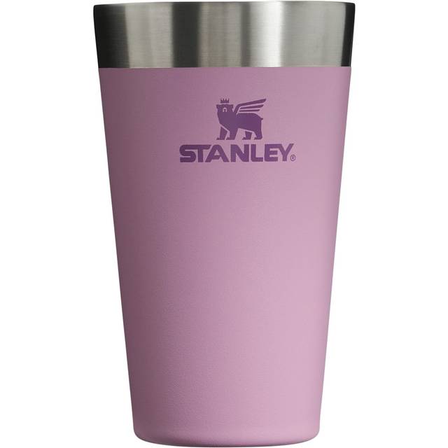 Stanley Adventure Inulsated Stacking Beer Pint Glass  Stainless Steel Double Wall Rugged Metal Drinking Tumbler  16 Oz  Lilac